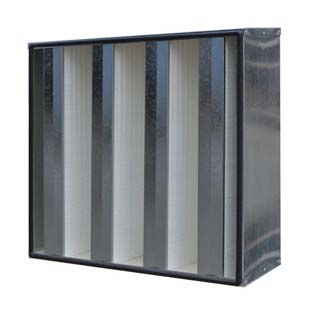 鋅框W型(xíng)V型組合式高效過濾器(qì) 鋅框W型V型組合式高效過(guò)濾器